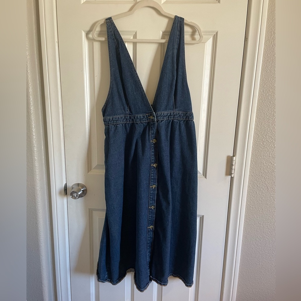 Urban Outfitters Denim Danny Plunge Dress